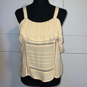Cream Boho Gimmicks Tank Top w/ Adjustable Straps